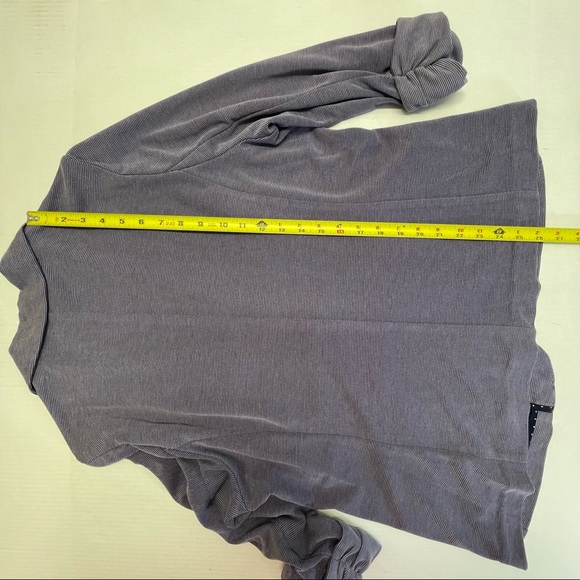 SKIES ARE BLUE Asa Ponte Purple Flap Pockets Open Style Blazer Jacket Sz XXL - Picture 11 of 14